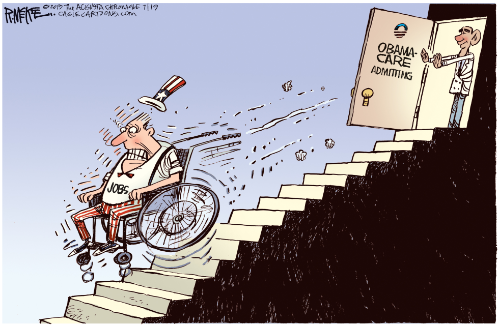  OBAMACARE HURTS JOBS by Rick McKee