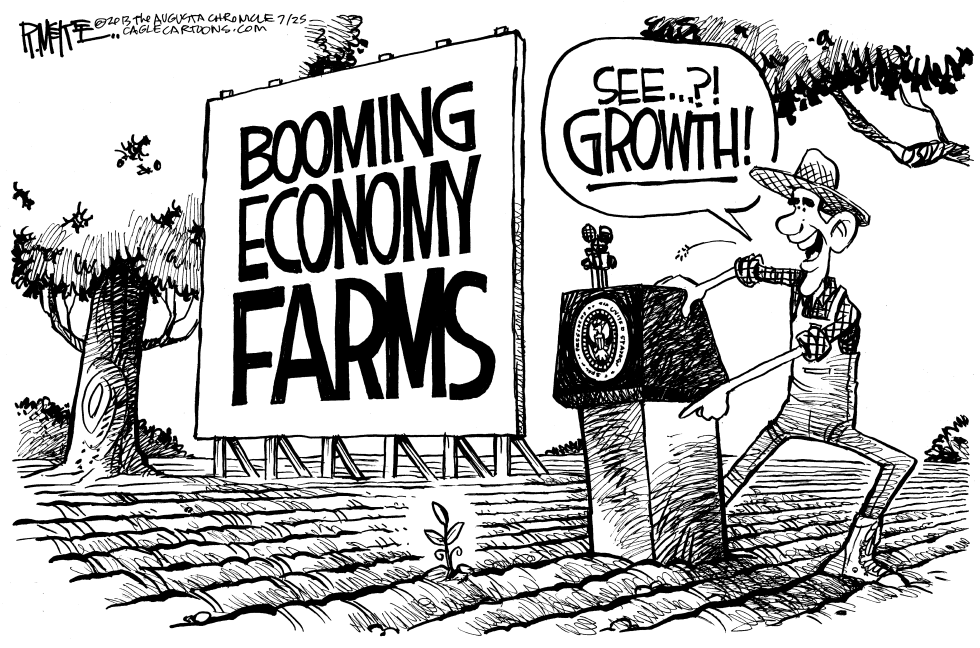  OBAMA FARMS by Rick McKee