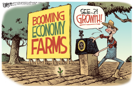 OBAMA FARMS  by Rick McKee