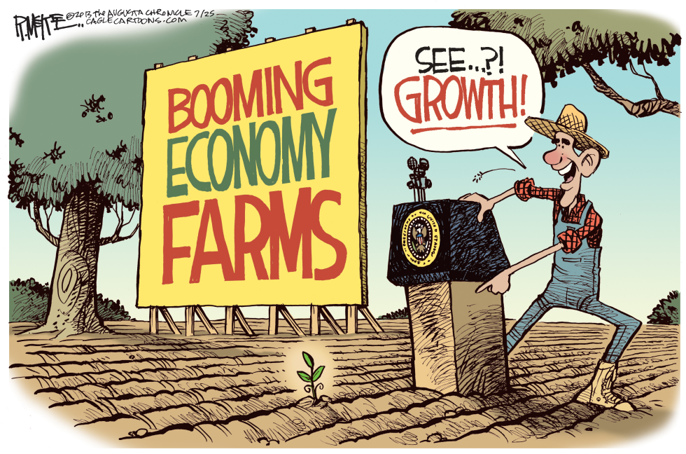  OBAMA FARMS  by Rick McKee