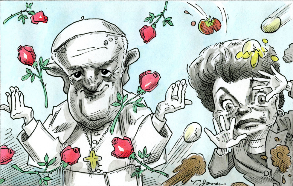  POPE FRANCIS AND DILMA ROUSSEF  by Taylor Jones