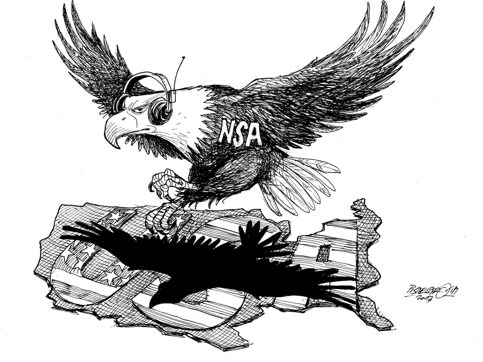  NSA LOOMS OVER USA by Petar Pismestrovic