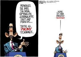 PHONY SCANDALS by Nate Beeler