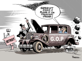 GOP ON DETROIT WAY by Paresh Nath