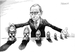 PUTIN WITH HIS BABUSHKA by Petar Pismestrovic