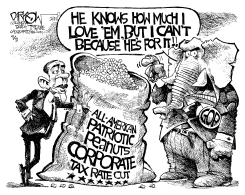 CORPORATE TAX RATE CUT by John Darkow