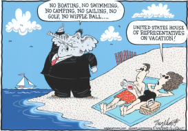 CONGRESS ON VACATION by Bob Englehart