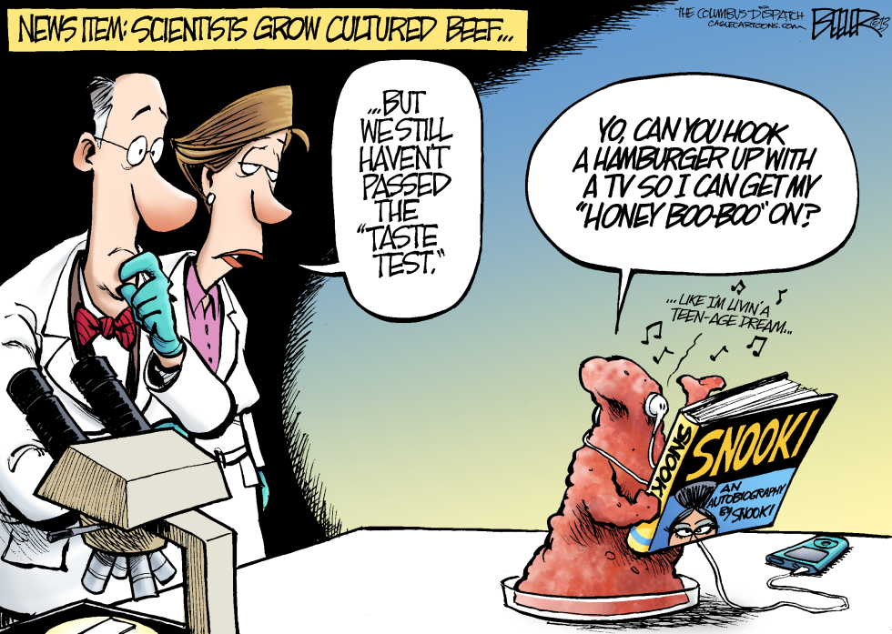  PETRI DISH BEEF by Nate Beeler