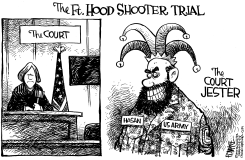 FT HOOD COURT JESTER by Rick McKee