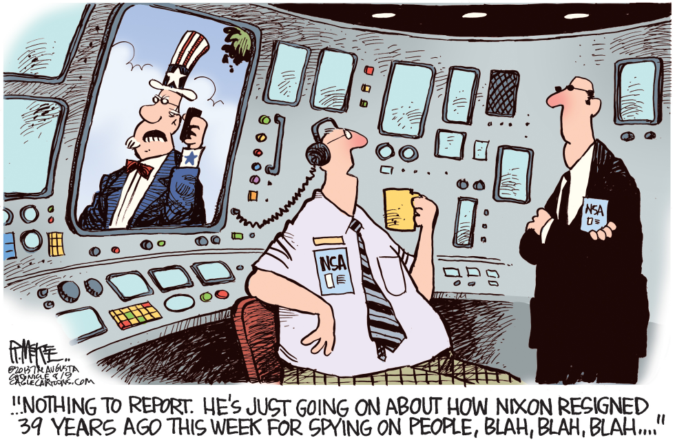  NSA NIXON  by Rick McKee