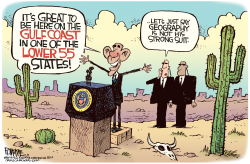 OBAMA GULF GAFFE by Rick McKee