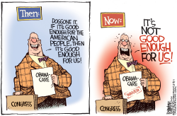 CONGRESS OBAMACARE WAIVER by Rick McKee