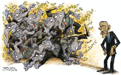 PELEA EN EL GOP  by Daryl Cagle