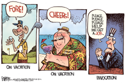 ON VACATION by Rick McKee