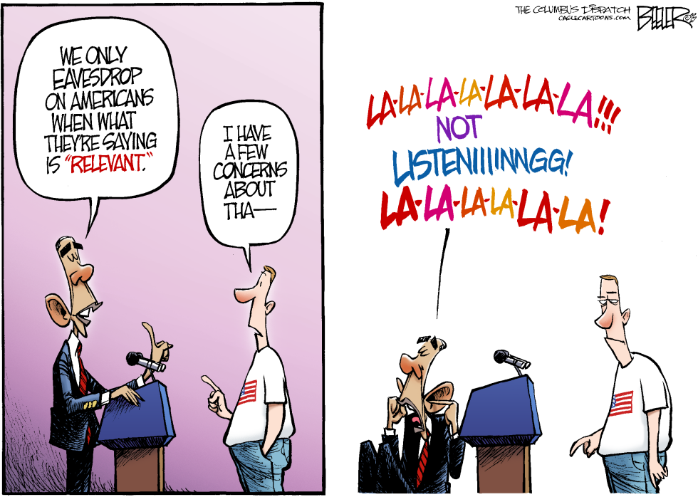  NSA EAVESDROPPING by Nate Beeler