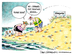 OBAMA VACATION  GOLF by Dave Granlund