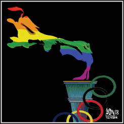 GAY RIGHTS FOR RUSSIAN OLYMPIC GAMES by Aislin