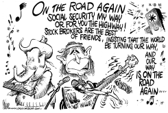 BUSH ON THE ROAD AGAIN by Mike Lane