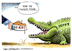 US AID TO EGYPT by Dave Granlund