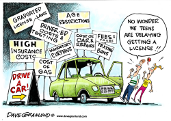 TEENS DELAY DRIVING by Dave Granlund