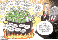 CLIMATE CHANGE FROGS by Pat Bagley