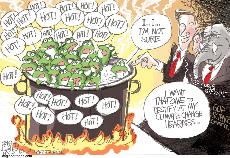  CLIMATE CHANGE FROGS by Pat Bagley