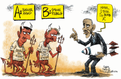 SYRIA A OR B by Daryl Cagle