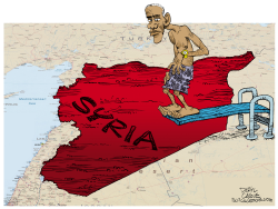 ALMOST READY TO JUMP INTO SYRIA by Daryl Cagle