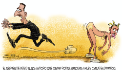 BASHAR ASSAD Y MILEY CYRUS  by Daryl Cagle