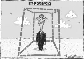 LINEAS ROJAS DE OBAMA by Bob Englehart