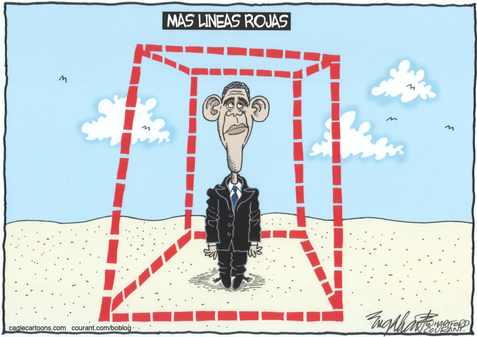  LINEAS ROJAS DE OBAMA  by Bob Englehart