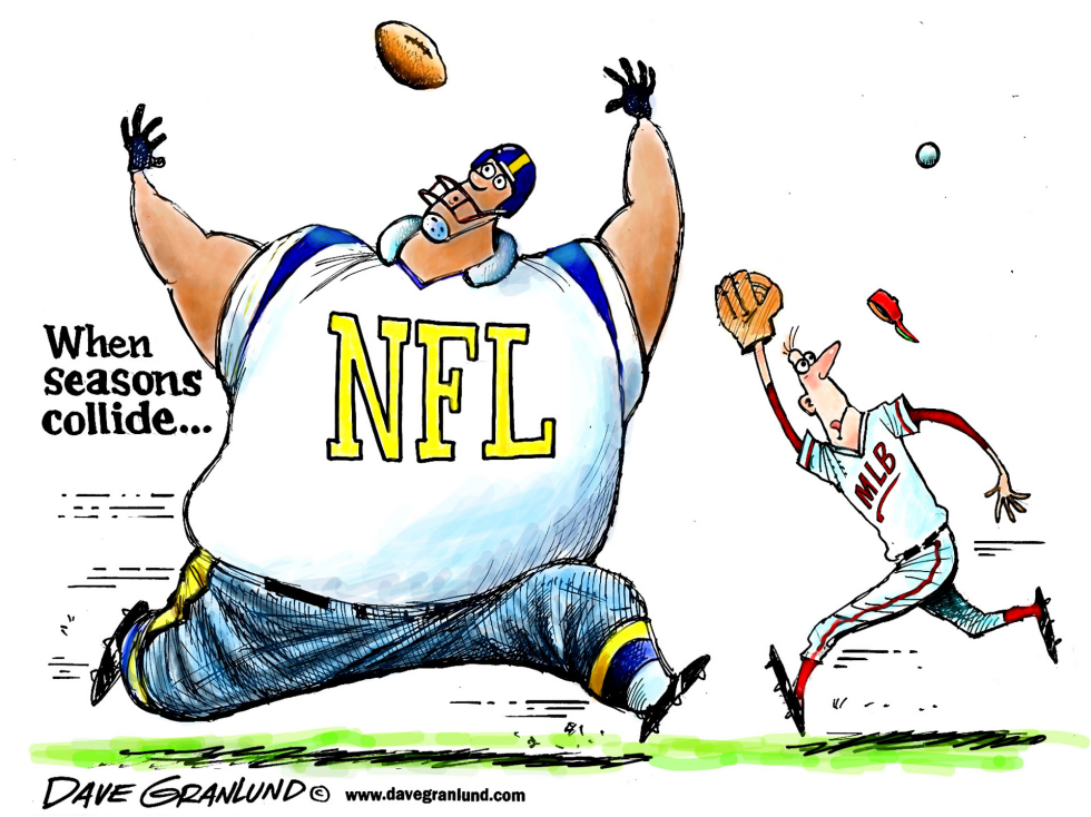  NFL AND MLB COLLIDE by Dave Granlund