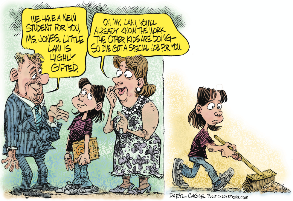  SCHOOL FOR GIFTED CHILDREN by Daryl Cagle