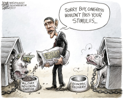 MILITARY STIMULUS by Adam Zyglis