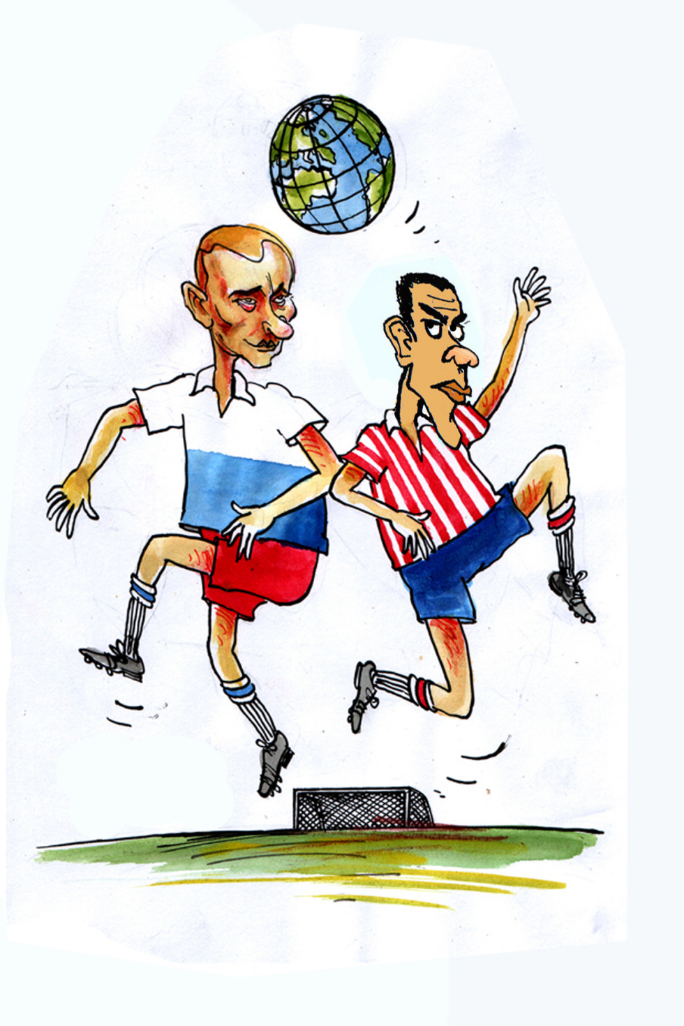  WORLD VIEW OF OBAMA AND PUTIN by Pavel Constantin