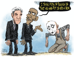 RUSSIA PUTTING THE USA INTO A BOX by Daryl Cagle