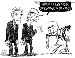 RUSIA PONIENDO A USA EN UNA CAJA by Daryl Cagle