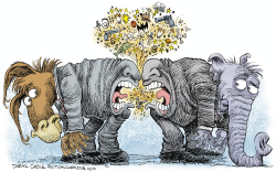 CONGRESS TALKING OUT OF THEIR BUTTS by Daryl Cagle