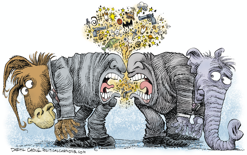  CONGRESS TALKING OUT OF THEIR BUTTS by Daryl Cagle