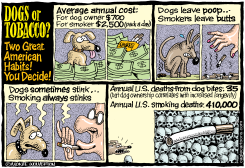 DOGS VS TOBACCO by Wolverton