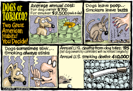 DOGS VS TOBACCO by Wolverton