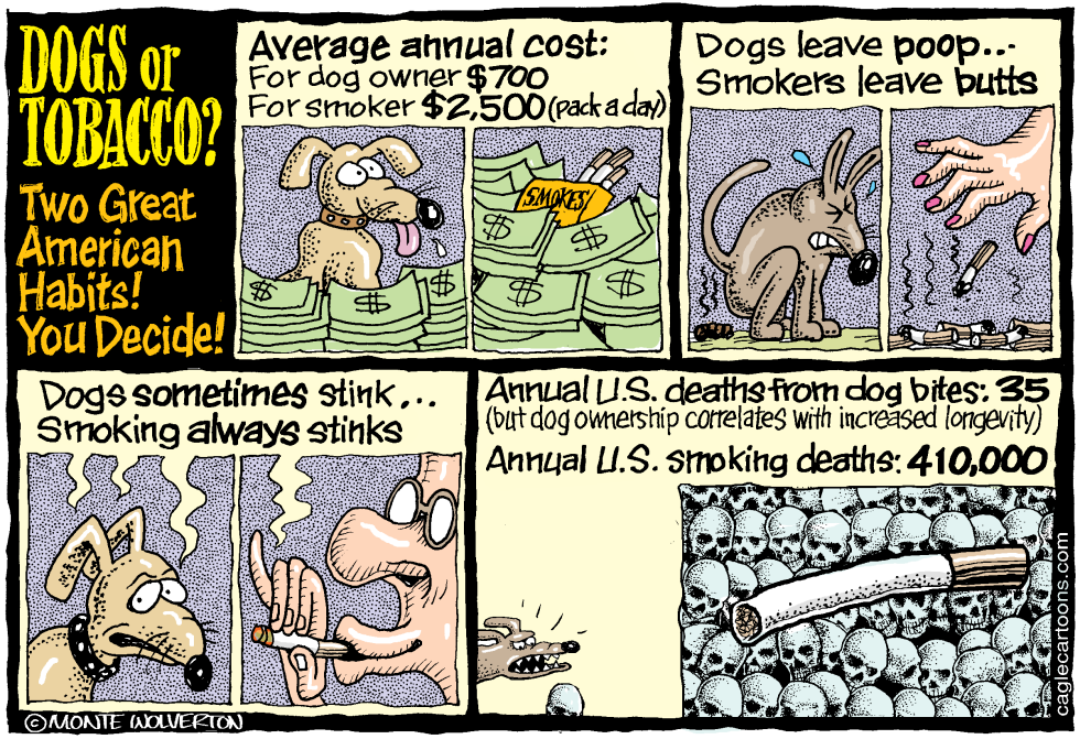  DOGS VS TOBACCO by Wolverton