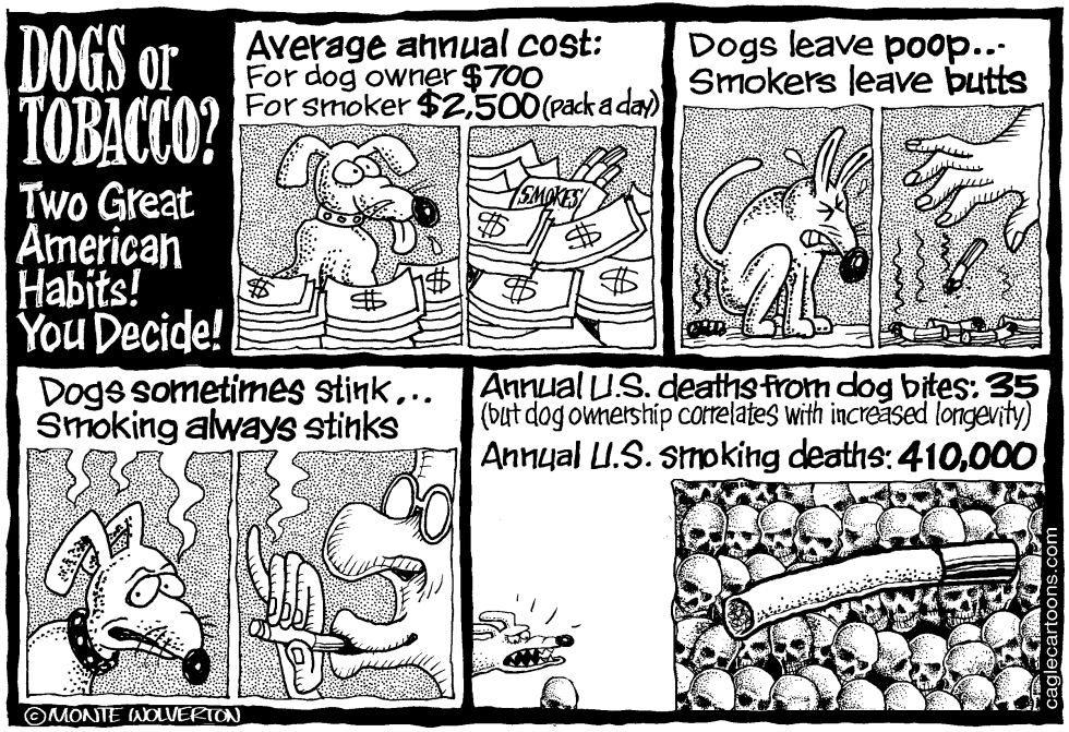  DOGS VS TOBACCO  by Wolverton