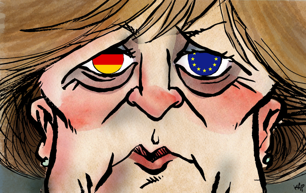  MERKEL IS WATCHING YOU by Kap