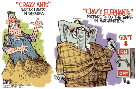 CRAZY ELEPHANTS by Rick McKee