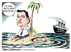 TED CRUZ UPSETS GOP by Dave Granlund