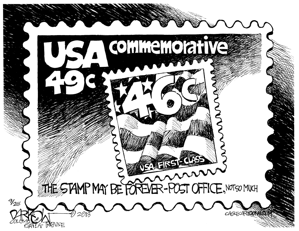  STAMP RATE HIKE by John Darkow