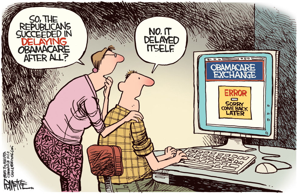  OBAMACARE DELAY by Rick McKee