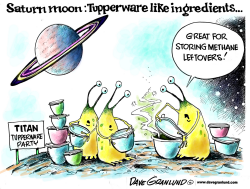 SATURN MOON PLASTIC by Dave Granlund