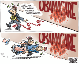 OBAMACARE HEAD-BANGING by John Cole